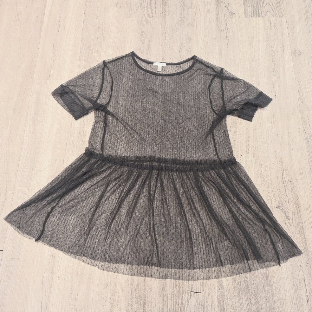 Mesh lace babydoll top